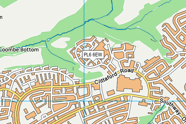 PL6 6EW map - OS VectorMap District (Ordnance Survey)