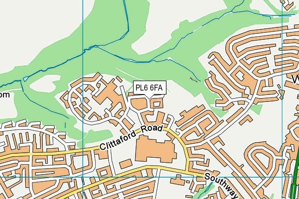 PL6 6FA map - OS VectorMap District (Ordnance Survey)