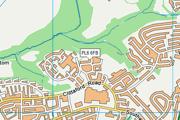 PL6 6FB map - OS VectorMap District (Ordnance Survey)