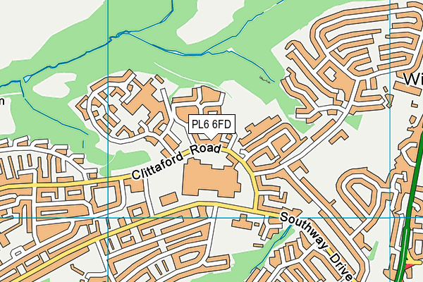 PL6 6FD map - OS VectorMap District (Ordnance Survey)