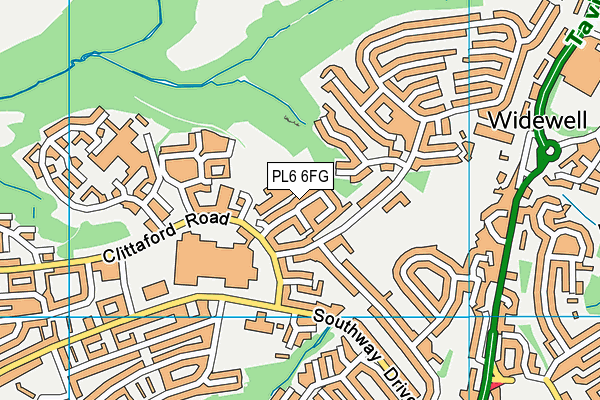 PL6 6FG map - OS VectorMap District (Ordnance Survey)