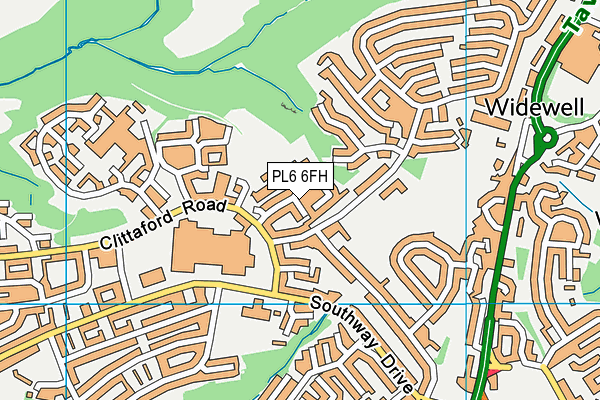 PL6 6FH map - OS VectorMap District (Ordnance Survey)