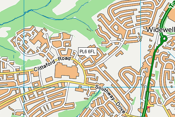 PL6 6FL map - OS VectorMap District (Ordnance Survey)