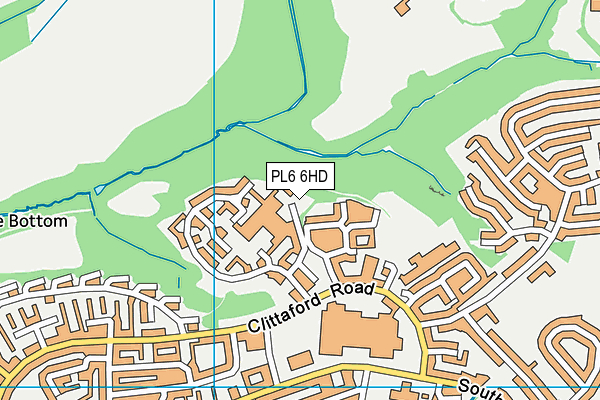 PL6 6HD map - OS VectorMap District (Ordnance Survey)