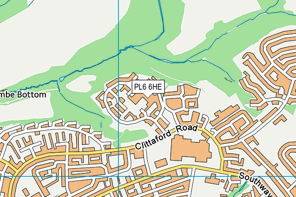 PL6 6HE map - OS VectorMap District (Ordnance Survey)