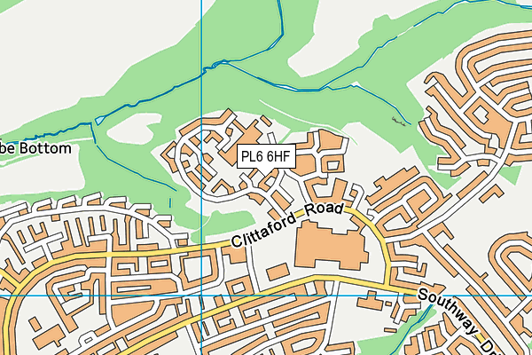 PL6 6HF map - OS VectorMap District (Ordnance Survey)