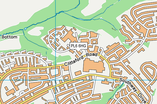 PL6 6HG map - OS VectorMap District (Ordnance Survey)