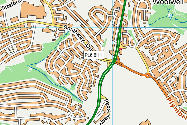 PL6 6HH map - OS VectorMap District (Ordnance Survey)