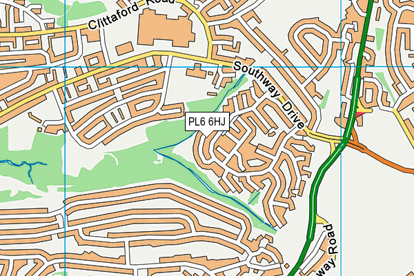 PL6 6HJ map - OS VectorMap District (Ordnance Survey)