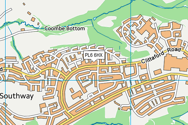PL6 6HX map - OS VectorMap District (Ordnance Survey)