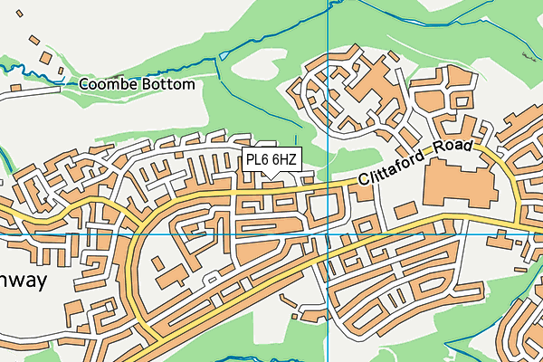 PL6 6HZ map - OS VectorMap District (Ordnance Survey)
