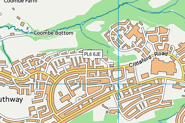 PL6 6JE map - OS VectorMap District (Ordnance Survey)