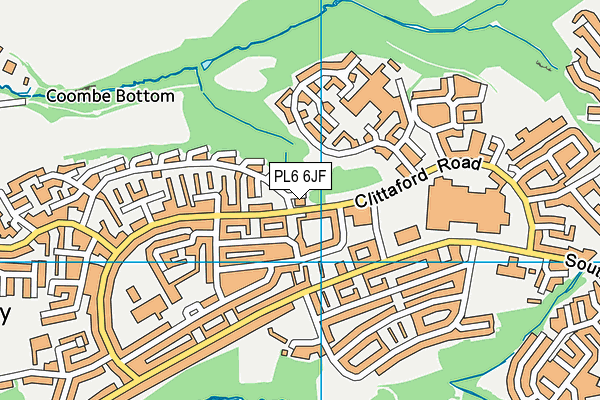 PL6 6JF map - OS VectorMap District (Ordnance Survey)