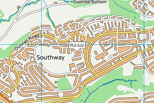 PL6 6JU map - OS VectorMap District (Ordnance Survey)