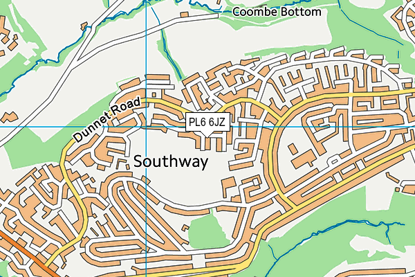 PL6 6JZ map - OS VectorMap District (Ordnance Survey)