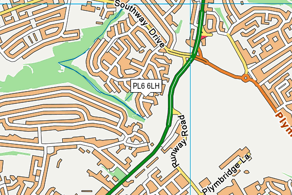 PL6 6LH map - OS VectorMap District (Ordnance Survey)