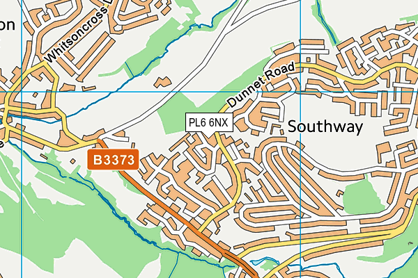 PL6 6NX map - OS VectorMap District (Ordnance Survey)