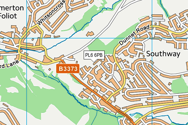 PL6 6PB map - OS VectorMap District (Ordnance Survey)