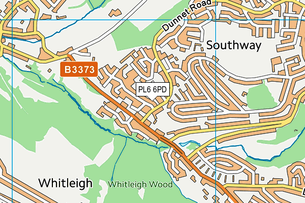 PL6 6PD map - OS VectorMap District (Ordnance Survey)