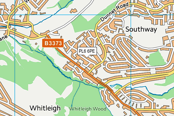 PL6 6PE map - OS VectorMap District (Ordnance Survey)