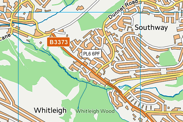 PL6 6PF map - OS VectorMap District (Ordnance Survey)