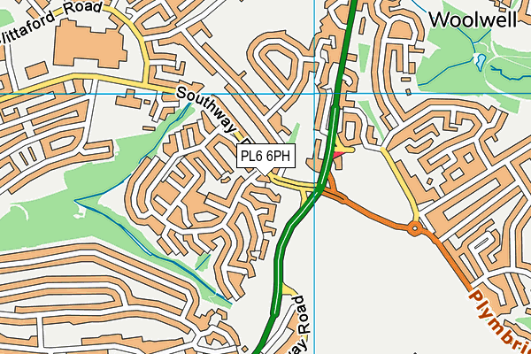 PL6 6PH map - OS VectorMap District (Ordnance Survey)