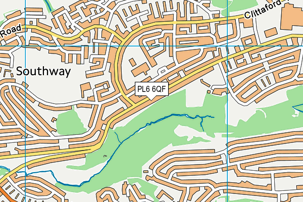 PL6 6QF map - OS VectorMap District (Ordnance Survey)