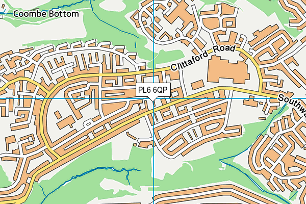 PL6 6QP map - OS VectorMap District (Ordnance Survey)