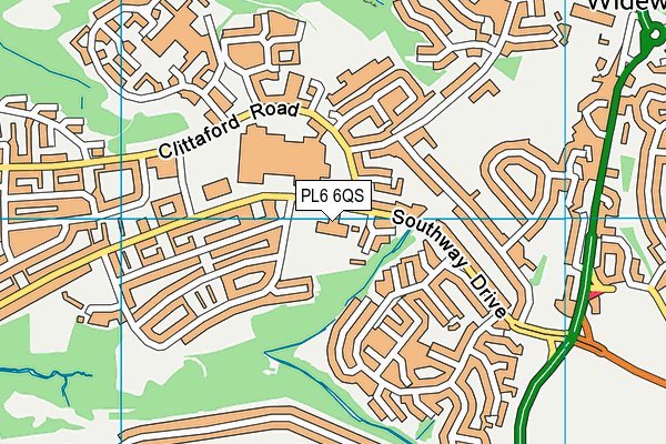 PL6 6QS map - OS VectorMap District (Ordnance Survey)