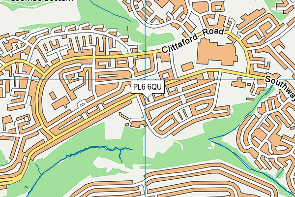 PL6 6QU map - OS VectorMap District (Ordnance Survey)
