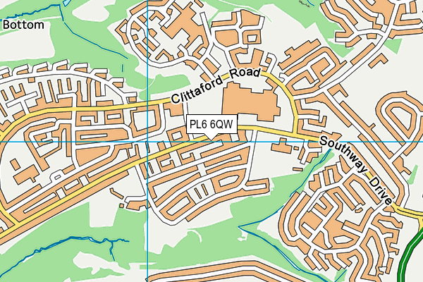 PL6 6QW map - OS VectorMap District (Ordnance Survey)