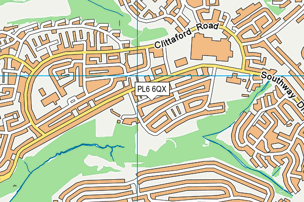 PL6 6QX map - OS VectorMap District (Ordnance Survey)