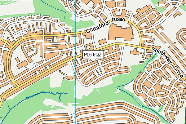 PL6 6QZ map - OS VectorMap District (Ordnance Survey)