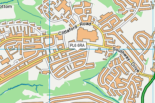 PL6 6RA map - OS VectorMap District (Ordnance Survey)