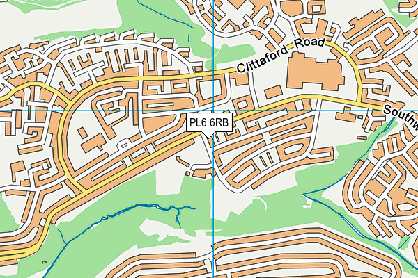 PL6 6RB map - OS VectorMap District (Ordnance Survey)