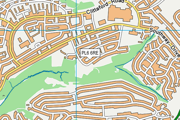 PL6 6RE map - OS VectorMap District (Ordnance Survey)