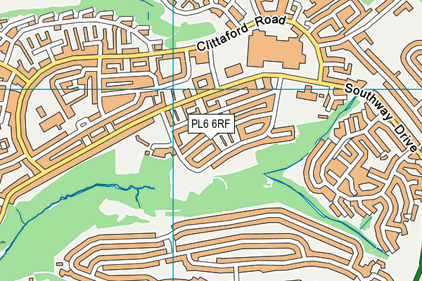 PL6 6RF map - OS VectorMap District (Ordnance Survey)