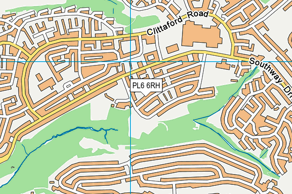 PL6 6RH map - OS VectorMap District (Ordnance Survey)