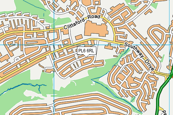PL6 6RL map - OS VectorMap District (Ordnance Survey)