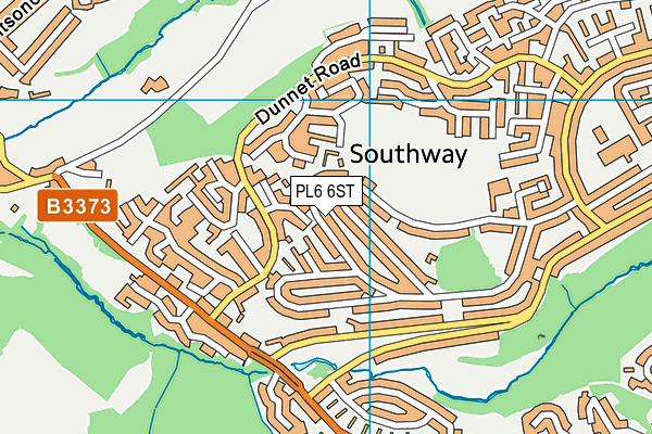 PL6 6ST map - OS VectorMap District (Ordnance Survey)