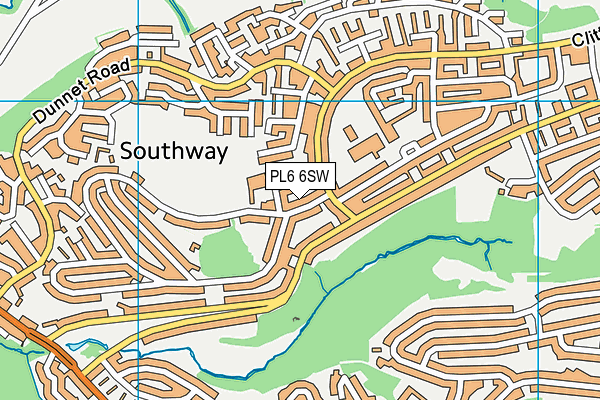 PL6 6SW map - OS VectorMap District (Ordnance Survey)