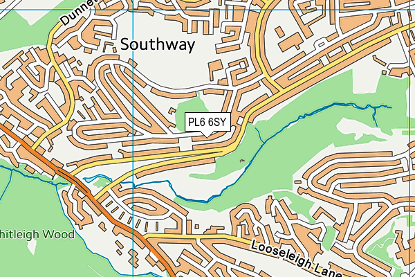 PL6 6SY map - OS VectorMap District (Ordnance Survey)