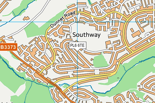 PL6 6TE map - OS VectorMap District (Ordnance Survey)
