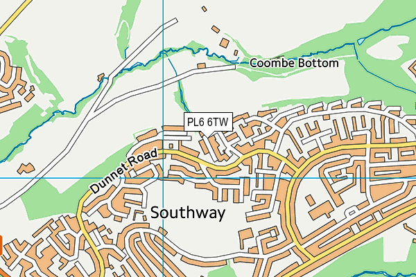 PL6 6TW map - OS VectorMap District (Ordnance Survey)