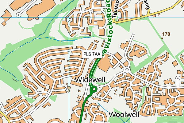 PL6 7AA map - OS VectorMap District (Ordnance Survey)