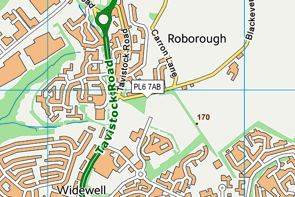 PL6 7AB map - OS VectorMap District (Ordnance Survey)