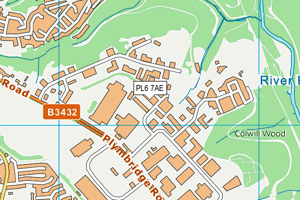 PL6 7AE map - OS VectorMap District (Ordnance Survey)