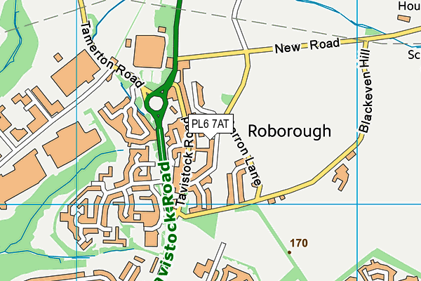 PL6 7AT map - OS VectorMap District (Ordnance Survey)