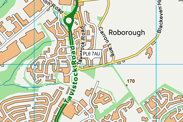 PL6 7AU map - OS VectorMap District (Ordnance Survey)