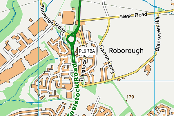 PL6 7BA map - OS VectorMap District (Ordnance Survey)